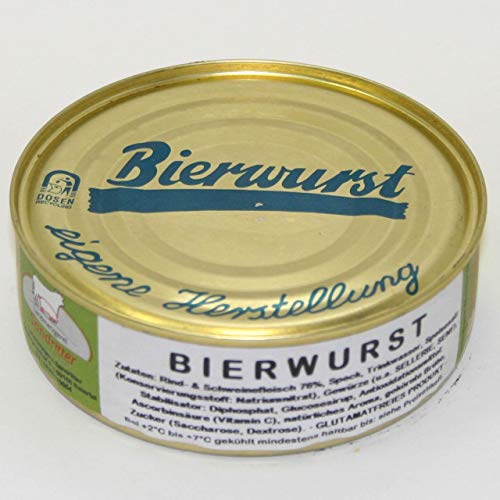 Bierwurst 200g Dose, Dosenwurst/Wurstkonserven von der Landmetzgerei Sandritter von Landmetzgerei Sandritter