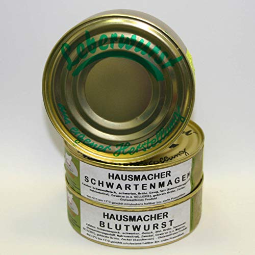 Hausmacher Dosenwurst Klassiker ohne Kartoffelwurst 200g Probierset, Dosenwurst, Vorteilsset, Vorratsset, Landmetzgerei Sandritter von Landmetzgerei Sandritter