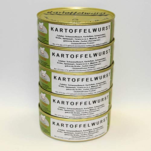 Hausmacher Kartoffelwurst 5x200g Dosenwurst, Vorteilsset, Vorratsset, Landmetzgerei Sandritter von Landmetzgerei Sandritter