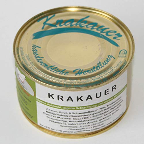 Krakauer 400g, Dosenwurst/Wurstkonserven von der Landmetzgerei Sandritter von Landmetzgerei Sandritter