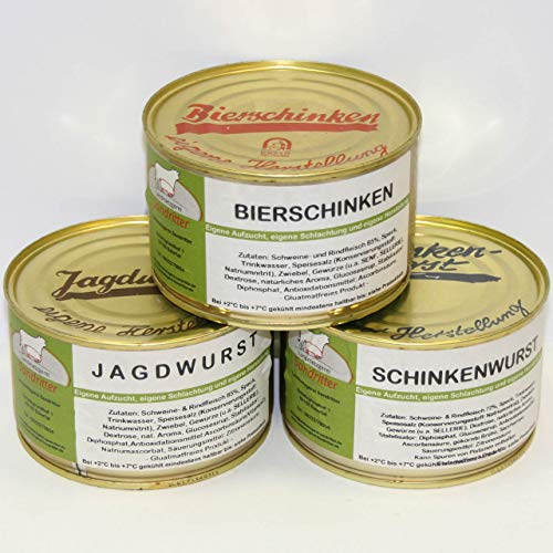 Unsere Klassiker 400g Probierset, Dosenwurst, Vorteilsset, Vorratsset, Landmetzgerei Sandritter von Landmetzgerei Sandritter