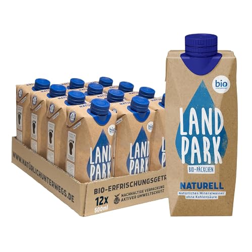 Landpark Bio-Mineralwasser | natürliches Mineralwasser aus der Bio-Quelle | natriumarm, praktisch für unterwegs | stilles Wasser | im Tetra Pak | pfandfrei (Naturell, 24) von Landpark