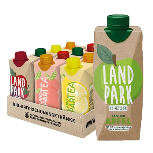 Landpark MIX-Karton | Bio-Erfrischungsgetränke | 12 x 0,5 L im Tetra Pak | ohne Kohlensäure | To Go | Wasser mit Geschmack | pfandfrei von Landpark