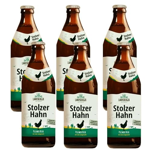 Bierpaket Landsberger Stolzer Hahn Pilsner Bier 4,9% vol. (6 Flaschen 0,5 Liter inkl. Mehrwegpfand) von LB