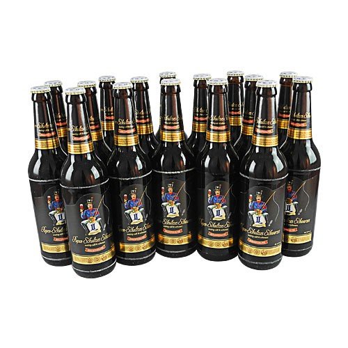 Pupen-Schultzes Schwarzes (Schwarzbier / 16 Flaschen à 0,5 l / 3,9% vol.) von Landskron Brauerei Görlitz