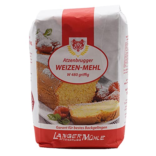 Weizen Mehl W 480 griffig 1kg Weizen Mehl W 480 griffig 1kg von Langer Mühle