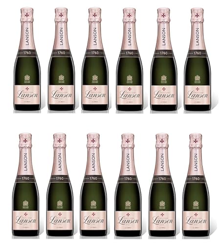 12x 0,375l - Champagne Lanson - Le Rosé - Champagne A.O.P. - Frankreich - Rosé-Champagner trocken von Lanson Champagne