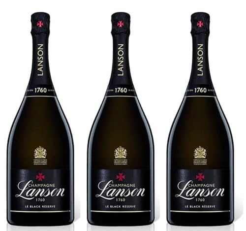 3x 1,5l - Champagne Lanson - Le Black Réserve - brut - MAGNUM - Champagne A.O.P. - Frankreich - Champagner trocken von Lanson Champagne