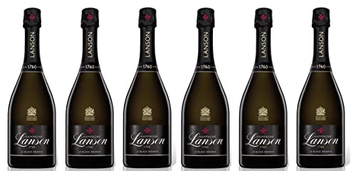 6x 0,75l - Champagne Lanson - Le Black Réserve - brut - Champagne A.O.P. - Frankreich - Champagner trocken von Lanson Champagne
