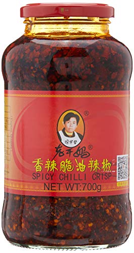 Geroestete Chilipaste, Crispy Chilli in oil 670 g, geroestete Chiliflocken mit Zsechuan Pfeffer von Lao Gan Ma