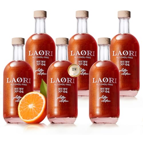 Laori Alkoholfreier Glitzer Spritz 6x500 ml | Alkoholfreier Aperitif mit Glitzer ohne künstliche Aromen | Pflanzliche Farbstoffe | Perfekt für Spritz | Geschmack von Orange+Grapefruit | Nur 65 kcal Laori Alkoholfreier Glitzer Spritz 6x500 ml | Alkoholfreier Aperitif mit Glitzer ohne künstliche Aromen | Pflanzliche Farbstoffe | Perfekt für Spritz | Geschmack von Orange+Grapefruit | Nur 65 kcal von Laori