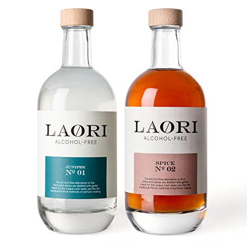 Laori Juniper No 01 & Spice No 02 | Alkoholfreie Alternativen zu Gin & Rum | Perfekt für alkoholfreie Cocktails | Feinste Botanicals | Vegan, zuckerfrei & ohne künstliche Aromen | 2x500 ml Laori Juniper No 01 & Spice No 02 | Alkoholfreie Alternativen zu Gin & Rum | Perfekt für alkoholfreie Cocktails | Feinste Botanicals | Vegan, zuckerfrei & ohne künstliche Aromen | 2x500 ml von Laori