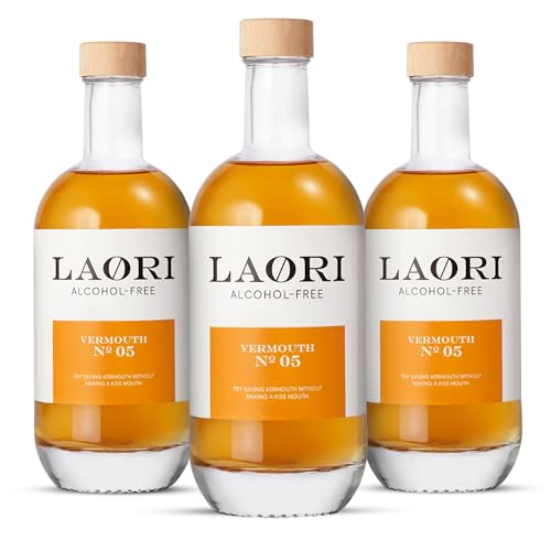 Laori No 05 Vermouth 3x500ml | Alkoholfreier Weinaperitif mit Wermut & Enzian Kräutern | Perfekt für Cocktails & Longdrinks | 100% Weinbasis, ohne künstliche Aromen & Farbstoffe| Vegan & Zuckerfrei Laori No 05 Vermouth 3x500ml | Alkoholfreier Weinaperitif mit Wermut & Enzian Kräutern | Perfekt für Cocktails & Longdrinks | 100% Weinbasis, ohne künstliche Aromen & Farbstoffe| Vegan & Zuckerfrei von Laori