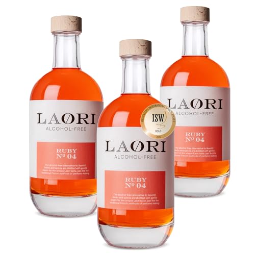 Laori Ruby No 04 Alkoholfreier Spritz 3x500 ml | Fruchtig-frischer Alkoholfreier Aperitif mit pinker Grapefruit & Orange | Perfekt für Italian Spritz & alkoholfreie Cocktails | Nur 65 Kalorien & vegan von Laori
