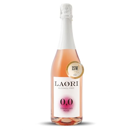 Laori Sparkling Rosé alkoholfrei 750ml | Alkoholfreier Sekt mit den fruchtig-floralen Noten der Merlot & Pinot Noir Trauben | 0,0% Alkohol, vegan & ohne künstliche Aromen | Nur 24 kcal pro 100ml von Laori