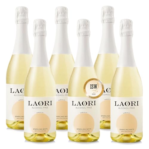 Laori Sparkling White 6x0,75L | Alkoholfreier Sekt mit zitrischer Frische & blumigen Noten | Perfekt für Italian Spritz & zum Anstoßen | Ohne künstliche Aromen & Farbstoffe | Nur 19 Kalorien & vegan von Laori