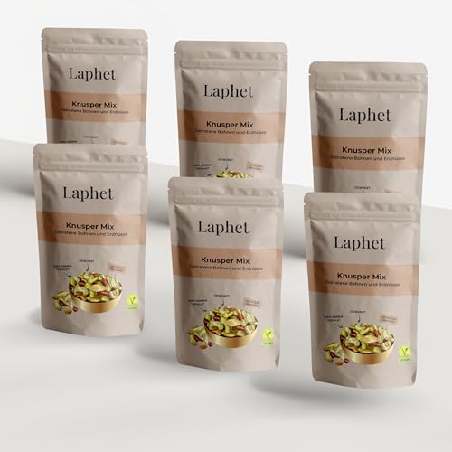 Laphet Knusper Mix 6 x 150g - Topping | Gewürzte Bohnen und Erdnüsse, Reich an Proteinen, Salat Topping, Snack, Nuts & Seeds Mix, Glutenfrei Laphet Knusper Mix 6 x 150g - Topping | Gewürzte Bohnen und Erdnüsse, Reich an Proteinen, Salat Topping, Snack, Nuts & Seeds Mix, Glutenfrei von Laphet
