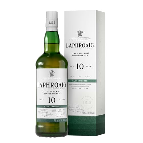 Laphroaig 10 Jahre Cask Strength Batch 17 - Islay Single Malt Scotch Whisky - mit Geschenkverpackung - sanfter Torfrauch mit süßlichen Noten - 58,3% vol -700 ml Laphroaig 10 Jahre Cask Strength Batch 17 - Islay Single Malt Scotch Whisky - mit Geschenkverpackung - sanfter Torfrauch mit süßlichen Noten - 58,3% vol -700 ml von Laphroaig