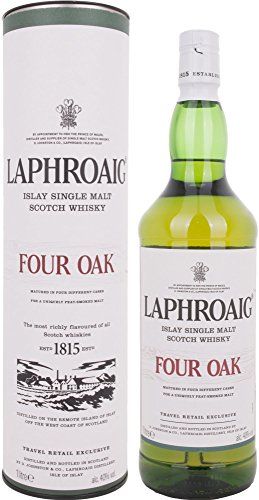 Laphroaig Four Oak Whisky mit Geschenkverpackung (1 x 1 l) von Laphroaig