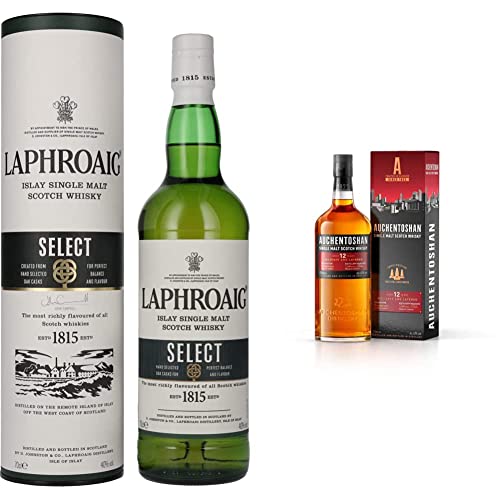 Laphroaig Select | Islay Single Malt Scotch Whisky | 40% Vol | 700ml Einzelflasche | Auchentoshan 12 Jahre| Single Malt Scotch Whisky | 40% Vol | 700ml Einzelflasche | Bundle von Laphroaig