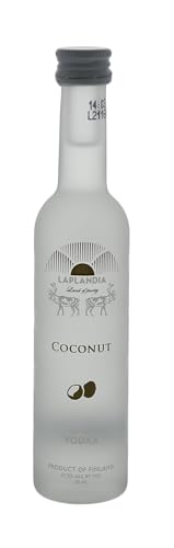 Laplandia I Flavoured Coconut Vodka I 50 ml Flasche I 37,5% I Premium Kokosnuss Wodka Miniaturen aus Lapland von Laplandia