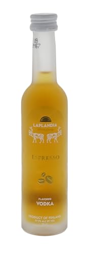 Laplandia I Flavoured Espresso Vodka I 50 ml Flasche I 37,5 Volume I Premium Espresso Wodka Miniaturen aus Lapland von Laplandia