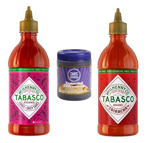 Tabasco Sriracha 300 ml und TABASCO Sweet & Spicy 256 ml und Tabasco Red Pepper 57 ml von Laprove