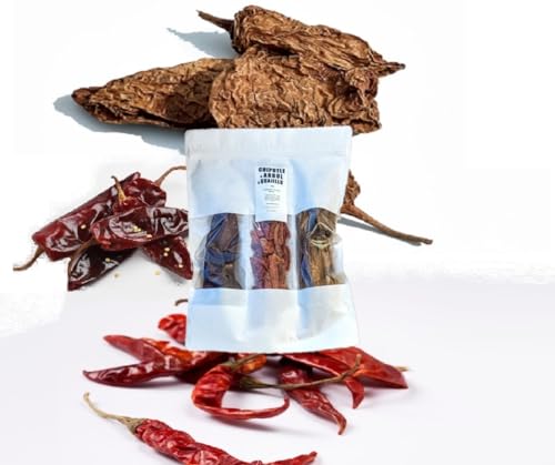 TriPack Chili Chipotle, Arbol und Chili Guajillo aus Mexiko 100g von Laprove