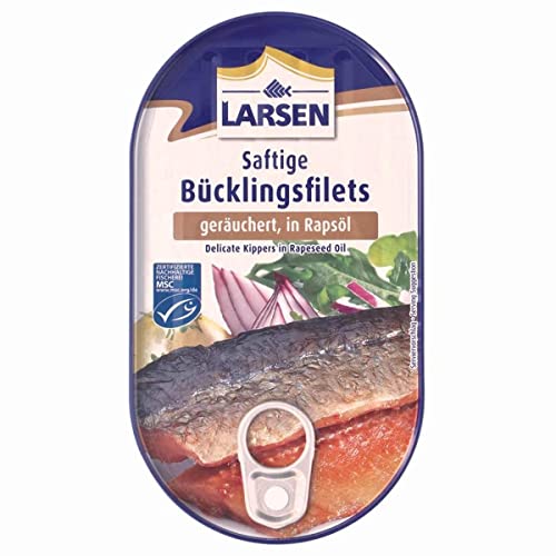 Larsen MSC Bücklingsfilets Geräuchert In Rapsöl, 190 g Larsen MSC Bücklingsfilets Geräuchert In Rapsöl, 190 g von Larsen