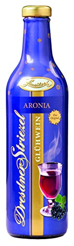 Dresdner Striezel Glühwein Aronia-Fruchtglühwein in der metallisierten Vollsleeve Flasche mit dem Motiv des Dresdner Zwinger 6 x 0,75 l von Lausitzer