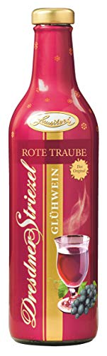 Dresdner Striezel Glühwein - Rote Traube - in der Glasflasche mit dem Bild der Dresdner Frauenkirche, das Glühwein-Präsent mit 6 x 0,75 l von Lausitzer