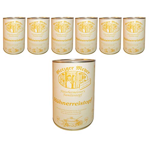 Hühnersuppe mit Reis, ein deftiger Familien Hühner-Reis-Eintopf im 6er Pack / eine Büchse mit 1200ml Inhalt Hühnersuppe mit Reis, ein deftiger Familien Hühner-Reis-Eintopf im 6er Pack / eine Büchse mit 1200ml Inhalt von Lausitzer