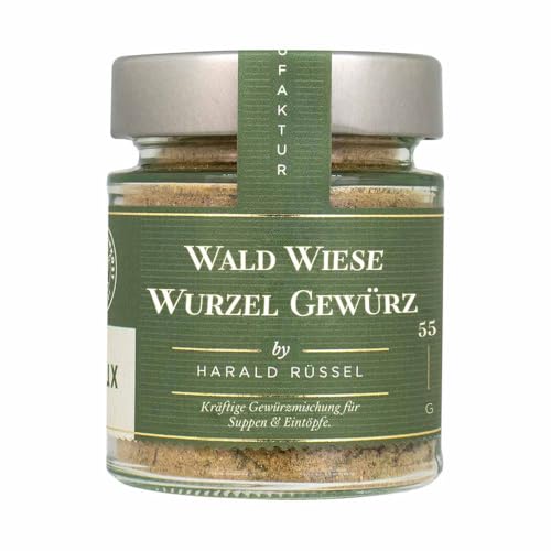 Gewürzmischung | Wald Wiese Wurzel Gewürz | by Harald Rüssel | 12 klassische Gewürze und Kräuter | 55 g im Glas Gewürzmischung | Wald Wiese Wurzel Gewürz | by Harald Rüssel | 12 klassische Gewürze und Kräuter | 55 g im Glas von Laux