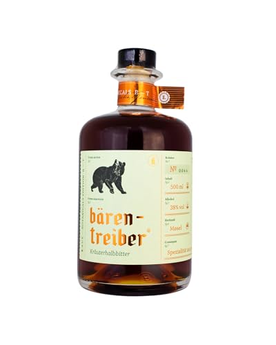 LAUX Bärentreiber Kräuterhalbbitter 500 ml - Premium Spirituose aus 44 Kräutern - Traditionelle Rezeptur - Ideal für Feinschmecker - 38% Vol. - Weihnachtsgeschenke von Laux