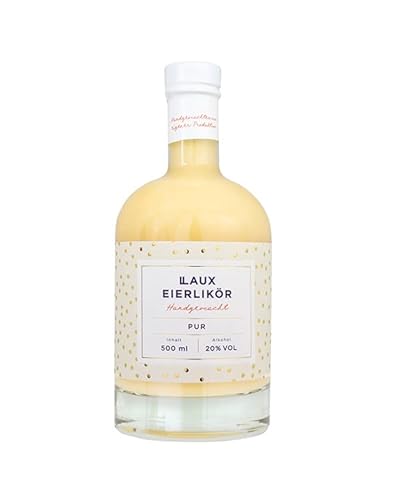 LAUX Eierlikör Pur mit Vanillenote - Cremiger Premium Likör aus hochwertigen Zutaten - Geschenk für Frauen & Männer - Perfekt zu Ostern & Desserts (1 x 0,5l) von Laux