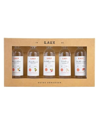 LAUX Spirituosen Geschenkbox - 5 Edle Sorten in Probiergröße - Aus Hochwertigen Zutaten - Geschenke für Frauen & Männer (5x40ml) von Laux