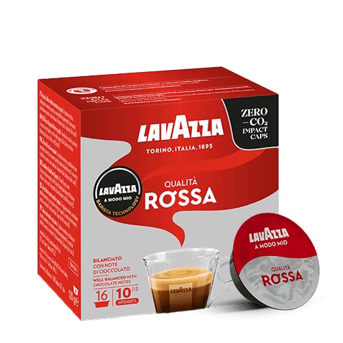 Lavazza A Modo Mio Qualita Rossa, Kaffee, Kaffeekapseln, Gemahlener Röstkaffee, 256 Kapseln von Lavazza