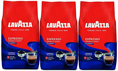3x LAVAZZA Espresso CREMA E GUSTO Kaffee 1kg Italienisch Bohnen whole beans von Lavazza