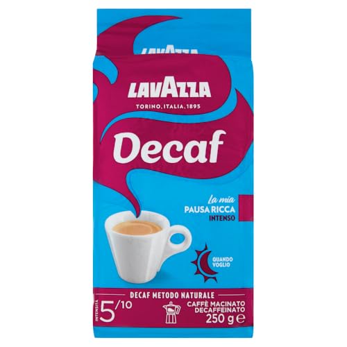 6x LAVAZZA DEK Intenso Entkoffeiniert Kaffee 250g gemahlen Italienisch Espresso von Lavazza