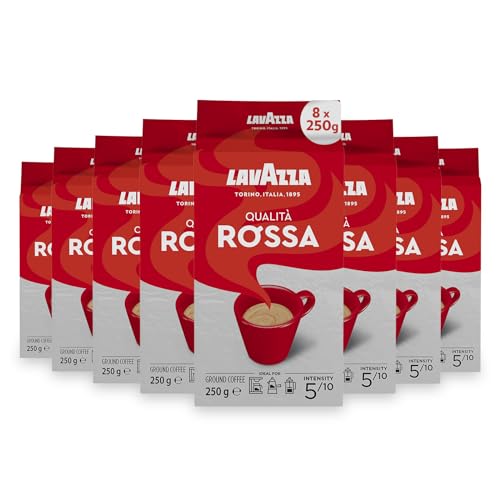 8x LAVAZZA Qualità Rossa 250g Kaffee gemahlen Italienisch espresso aus italien von Lavazza