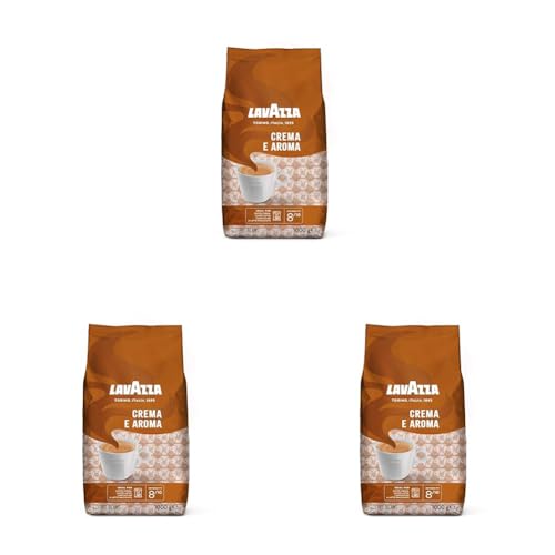 Lavazza, Crema e Aroma, Arabica und Robusta Kaffeebohnen, Ideal für Espressomaschinen, mit Schokoladigen Aromen, Reicher und Vollmundiger Geschmack, Intensität 8/10, Mittlere Röstung, 1 kg Packung Lavazza, Crema e Aroma, Arabica und Robusta Kaffeebohnen, Ideal für Espressomaschinen, mit Schokoladigen Aromen, Reicher und Vollmundiger Geschmack, Intensität 8/10, Mittlere Röstung, 1 kg Packung von Lavazza