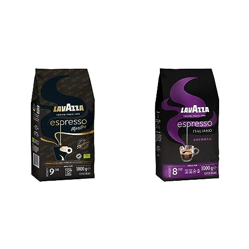 Lavazza, Espresso Maestro, Kaffeebohnen für Espressomaschinen & Espresso Italiano Cremoso, Arabica und Robusta Kaffeebohnen von Lavazza