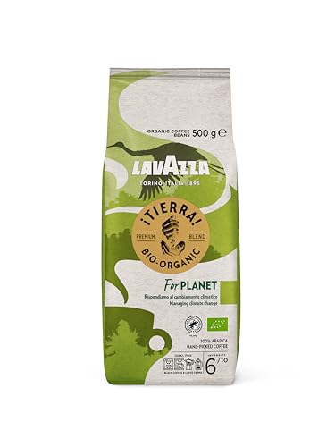 Lavazza, Tierra For Planet, 100 % Bio-Arabica Kaffeebohnen, Ideal für Espressomaschinen, Fruchtige & Blumige Aromen, Milder und Fruchtiger Geschmack, Intensität 6/10, Leichte Röstung, 500 g Packung Lavazza, Tierra For Planet, 100 % Bio-Arabica Kaffeebohnen, Ideal für Espressomaschinen, Fruchtige & Blumige Aromen, Milder und Fruchtiger Geschmack, Intensität 6/10, Leichte Röstung, 500 g Packung von Lavazza