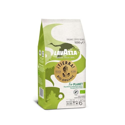 Lavazza, Tierra For Planet, 100 % Bio-Arabica Kaffeebohnen, Ideal für Espressomaschinen, Milder Geschmack, Intensität 6/10, Fruchtige & Blumige Aromen, Leichte Röstung, 1 kg Packung Lavazza, Tierra For Planet, 100 % Bio-Arabica Kaffeebohnen, Ideal für Espressomaschinen, Milder Geschmack, Intensität 6/10, Fruchtige & Blumige Aromen, Leichte Röstung, 1 kg Packung von Lavazza