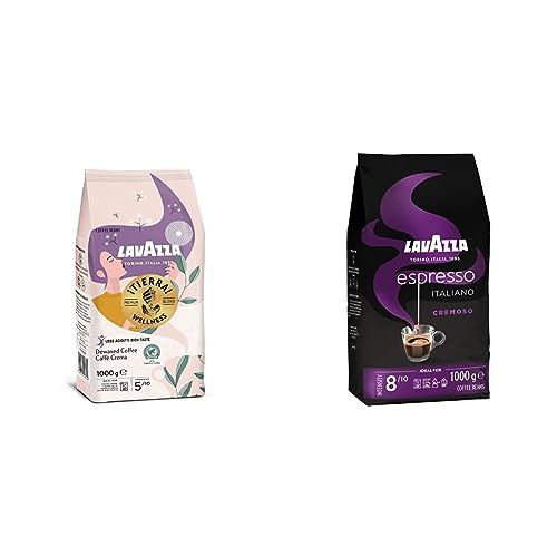 Lavazza, Tierra Wellness, Gemahlener Kaffee, Ideal für die Mokka-Kanne & Espresso Italiano Cremoso, Arabica und Robusta Kaffeebohnen von Lavazza