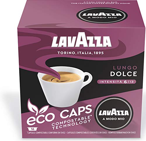 Lavazza A Modo Mio Lungo Dolce, Kaffee, Kaffeekapseln, Arabica, 64 Kapseln von Lavazza
