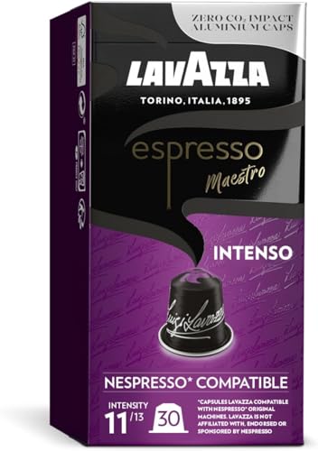 Lavazza Espresso Maestro Intenso, Arabica e Robusta, Mittleres Braten, Aluminiumkapseln, Nespresso kompatibel, CO2 Impact, 1er Pack (1 x 10 Kapseln) von Lavazza