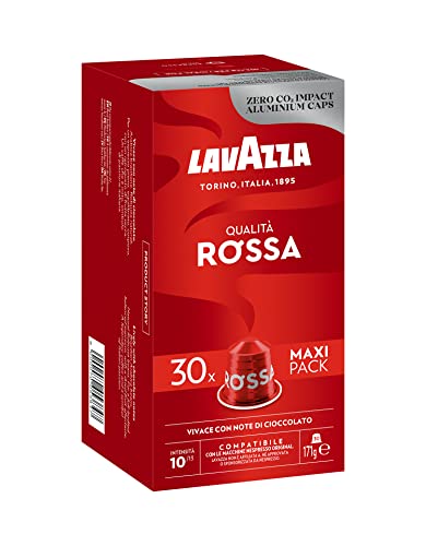Lavazza Espresso Qualita Rossa , vollmundiger und ausgewogener Espresso, 30 Kapseln, Nespresso kompatibel von Lavazza