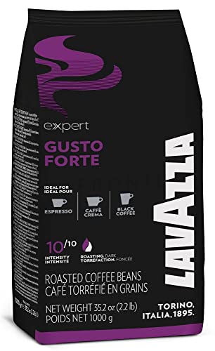Lavazza Expert Gusto Forte 1kg, 100% Robuster, Dunkler Brenngrad, hoher Koffeingehalt von Lavazza