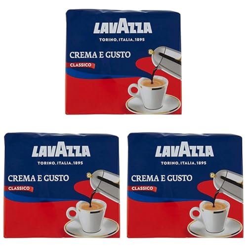 Lavazza Gemahlener Kaffee - Crema E Gusto - 3er Pack (1 x 500g) von Lavazza